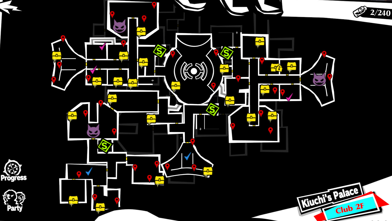 Club 2F Map